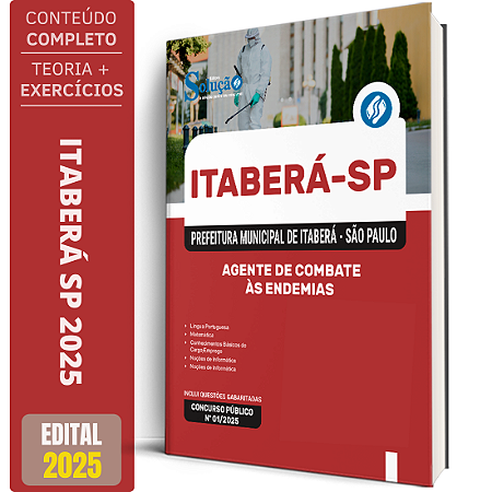 Apostila Prefeitura Itaberá SP 2025 - Agente de Combate a Endemias (ACE)