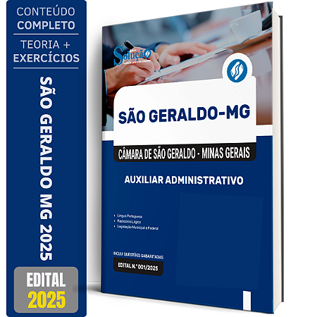 Apostila Câmara de São Geraldo MG 2025 - Auxiliar Administrativo
