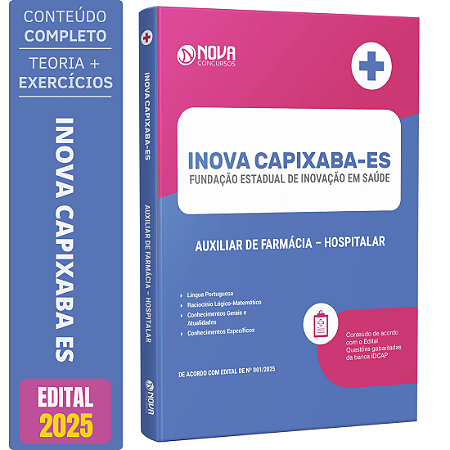 Apostila INOVA Capixaba 2025 - Auxiliar de Farmácia - Hospitalar