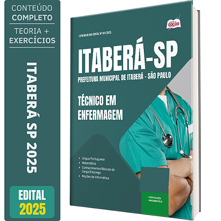 Apostila Concurso Itaberá SP 2025 - Técnico em Enfermagem