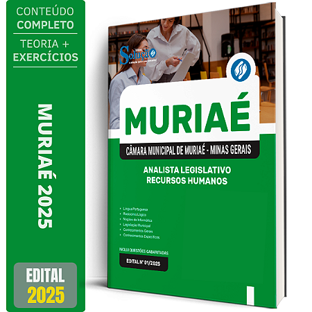 Apostila Câmara de Muriaé MG 2025 - Analista Legislativo – Recursos Humanos