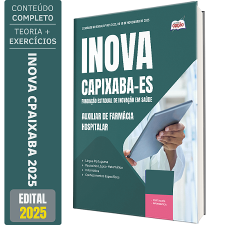 Apostila INOVA Capixaba 2025 - Auxiliar de Farmácia - Hospitalar