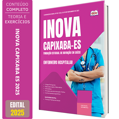 Apostila Inova Capixaba ES 2025 - Enfermeiro Hospitalar