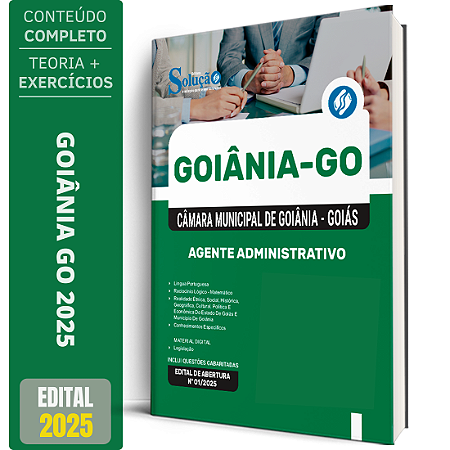 Apostila Câmara de Goiânia GO 2025 - Agente Administrativo