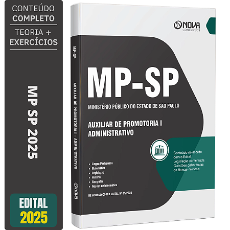 Apostila MP SP 2026 - Auxiliar de Promotoria I - Administrativo