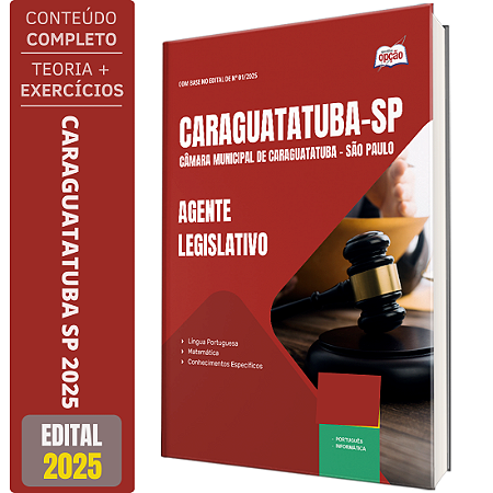 Apostila Câmara de Caraguatatuba SP 2025 - Agente Legislativo