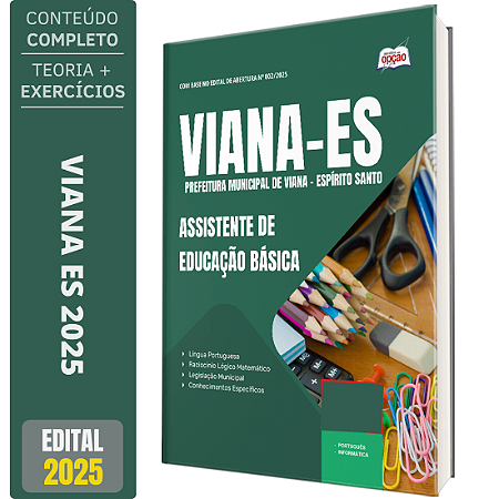 Apostila Prefeitura Viana ES 2025 - Assistente de Educação Básica