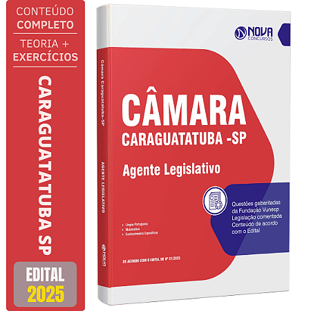 Apostila Câmara de Caraguatatuba SP 2026 - Agente Legislativo