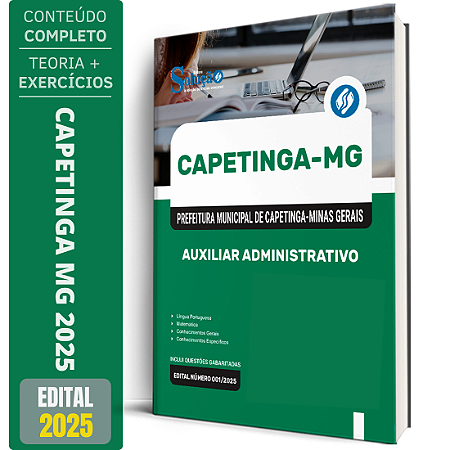 Apostila Prefeitura de Capetinga MG 2025 - Auxiliar Administrativo