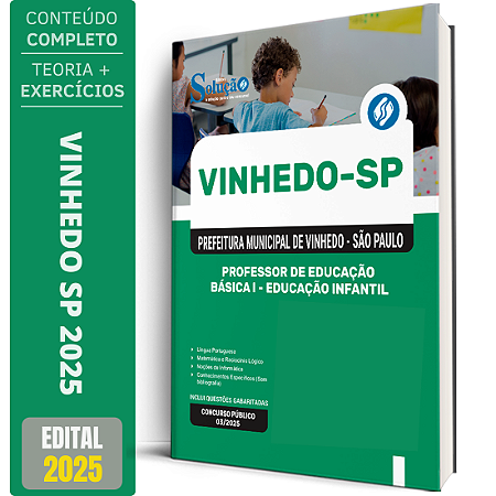 Apostila Prefeitura Vinhedo SP 2025 - Professor de Educação Básica I - Educação Infantil
