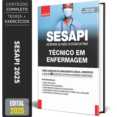 Apostila Concurso Sesapi 2025 - Técnico Em Enfermagem