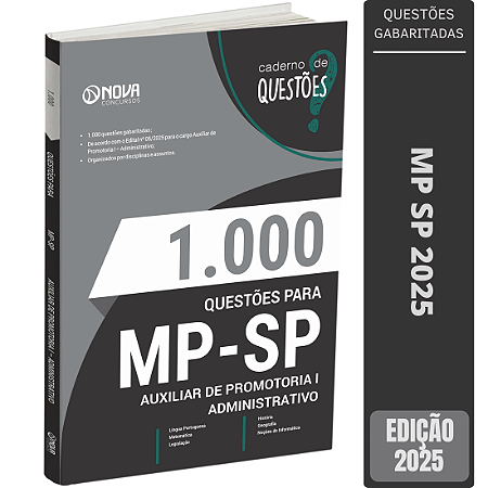 Caderno De Testes MP SP 2025 - Auxiliar De Promotoria 1