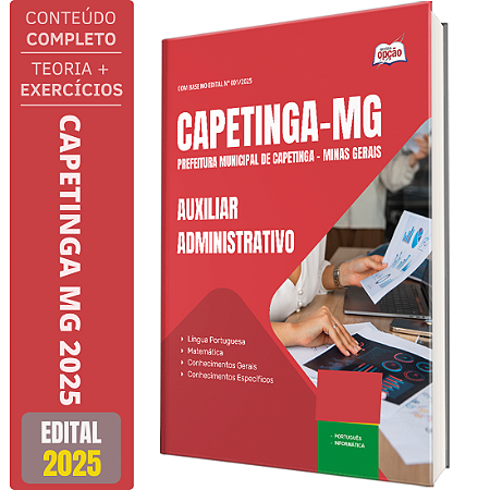 Apostila Prefeitura de Capetinga MG 2025 - Auxiliar Administrativo