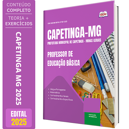 Apostila Concurso Capetinga MG 2025 - Professor de Educação Básica