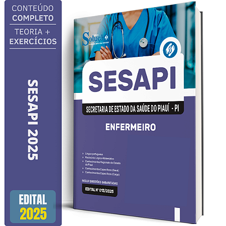 Apostila Secretaria de Estado da Saúde do Piauí 2026 - Enfermeiro
