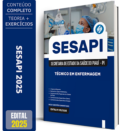 Apostila Secretaria de Estado da Saúde do Piauí 2026 - Técnico em Enfermagem