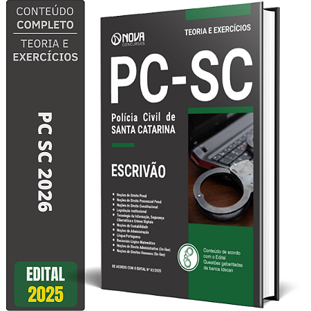 Apostila PC SC 2026 - Escrivão de Polícia Civil