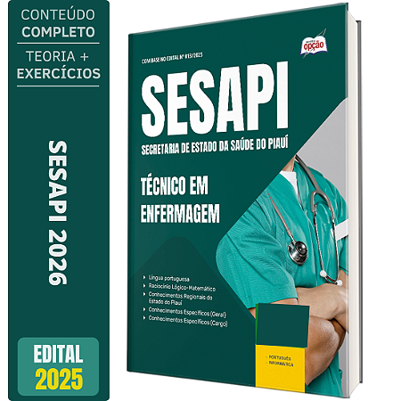 Apostila Secretaria de Estado da Saúde do Piauí 2026 - Técnico em Enfermagem