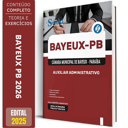 Apostila Câmara de Bayeux PB 2026 - Auxiliar Administrativo