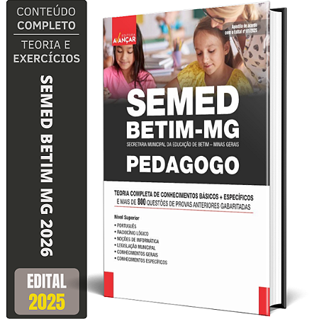 Apostila SEMED Betim Mg 2026 - Pedagogo
