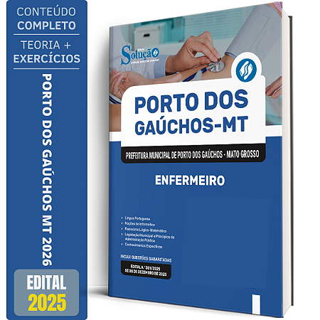Apostila Prefeitura de Porto dos Gaúchos MT 2026 - Enfermeiro