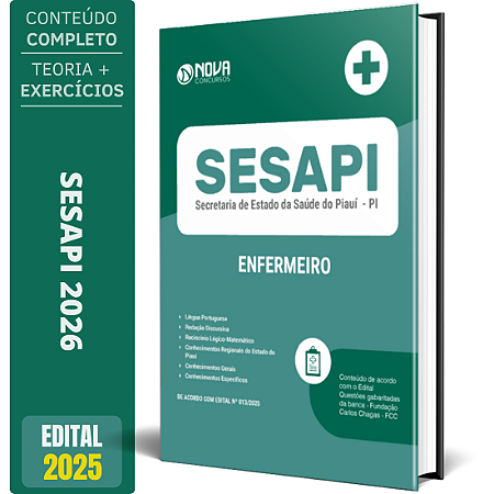 Apostila Secretaria de Estado da Saúde do Piauí 2026 - Enfermeiro