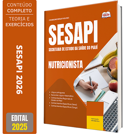 Apostila Secretaria de Estado da Saúde do Piauí 2026 - Nutricionista