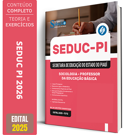 Apostila SEDUC PI 2026 - Professor da Educação Básica - Sociologia