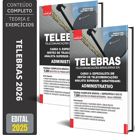 Apostila Telebras 2026 - Analista Superior - Administrativo