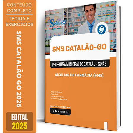 Apostila SMS Catalão GO 2026 - Auxiliar de Farmácia FMS