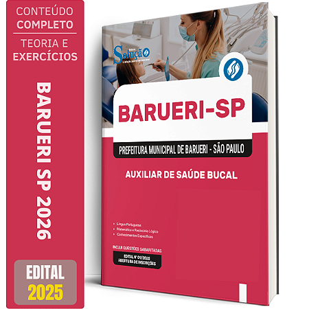 Apostila Prefeitura de Barueri SP 2026 - Auxiliar de Saúde Bucal