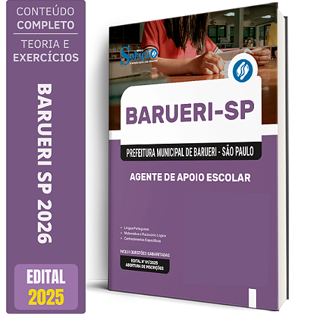 Apostila Prefeitura de Barueri SP 2026 - Agente de Apoio Escolar