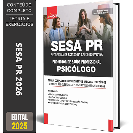 Apostila Concurso SESA PR 2026 - Psicólogo