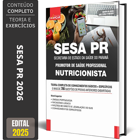 Apostila Concurso SESA PR 2026 - Nutricionista