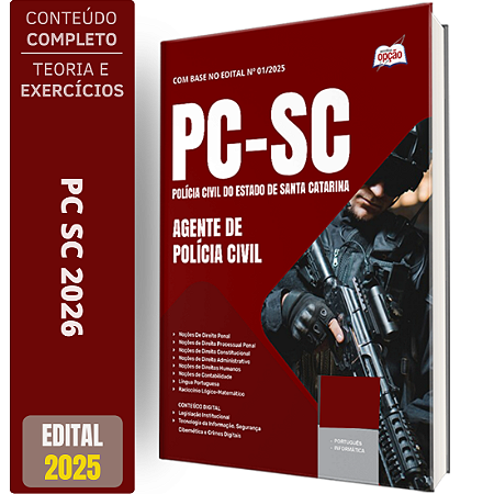 Apostila PC SC 2026 - Agente de Polícia Civil
