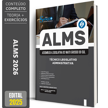 Apostila ALEMS 2026 - Técnico Legislativo - Administrativa