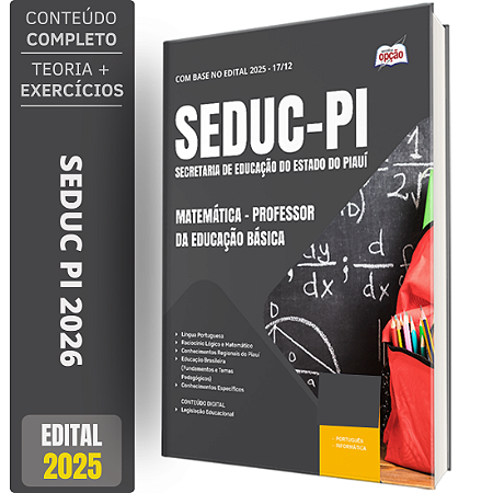 Apostila SEDUC PI 2026 - Professor da Educação Básica - Matemática