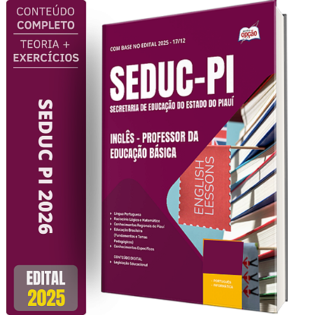 Apostila SEDUC PI 2026 - Professor da Educação Básica - Inglês