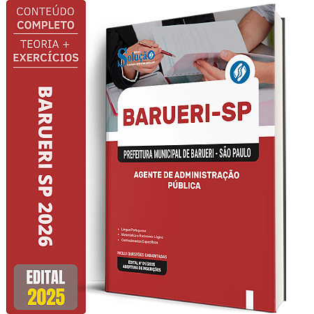 Apostila Prefeitura de Barueri SP 2026 - Agente de Administração Pública