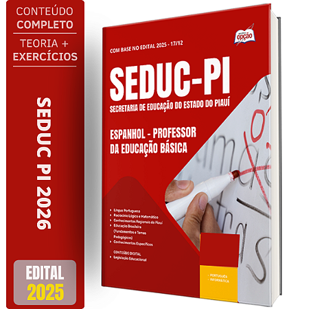Apostila SEDUC PI 2026 - Professor da Educação Básica - Espanhol