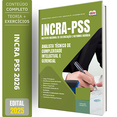 Apostila INCRA 2026 - Analista Técnico de Complexidade Intelectual e Analista Técnico de Complexidade Gerencial