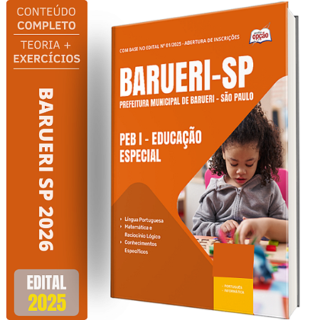 Apostila Prefeitura de Barueri SP 2026 - PEB I - Educação Especial