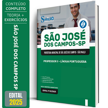 Apostila Prefeitura de São José dos Campos SP 2026 - Professor II - Português