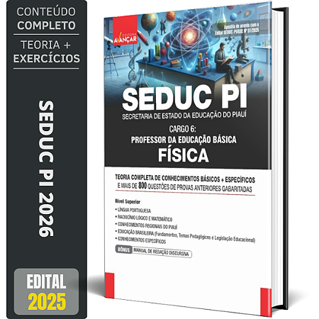 Apostila Completa Seduc Pi 2026 - Professor De Física
