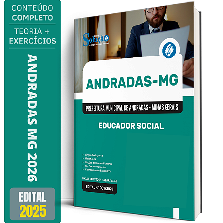 Apostila Prefeitura de Andradas MG 2026 - Educador Social