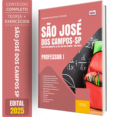 Apostila Prefeitura de São José dos Campos SP 2026 - Professor I