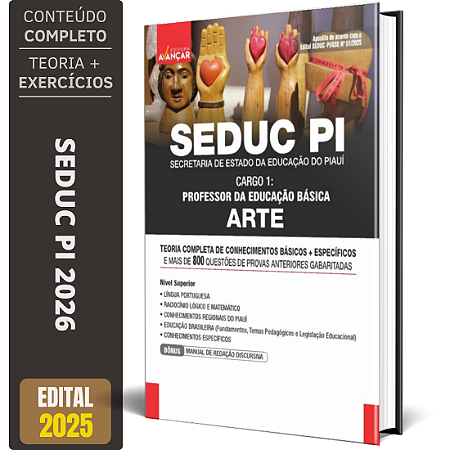 Apostila Seduc Pi 2026 - Professor De Educação Básica - Arte