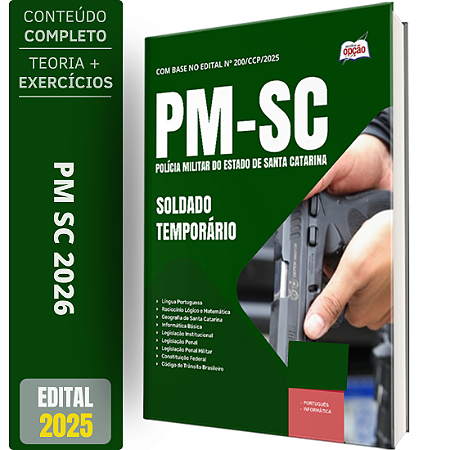 Apostila PM SC 2025 - Soldado - Temporário