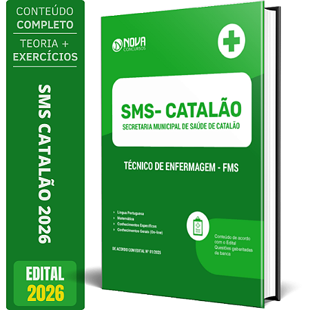 Apostila Sms Catalão Go 2026 - Técnico De Enfermagem