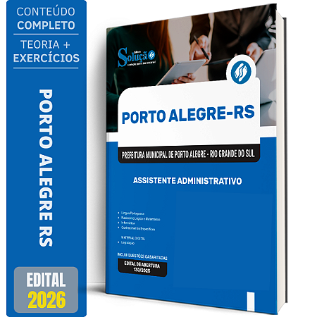 Apostila Prefeitura de Porto Alegre RS 2026 - Assistente Administrativo